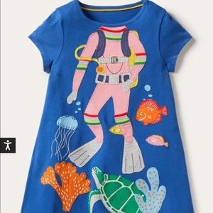 NWOT Mini Boden Fun Big Appliqué Dress